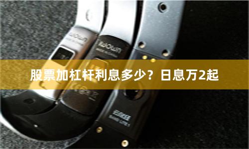 股票加杠杆利息多少？日息万2起